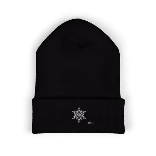 Embroidered Snowflake HSM Cuffed Beanie