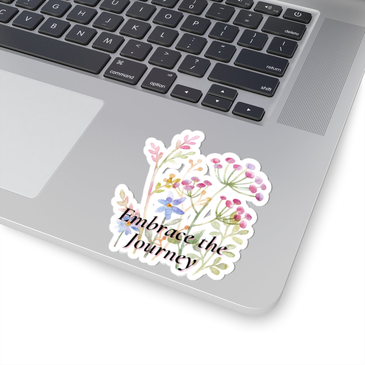 Floral "Embrace the Journey" Vinyl Sticker