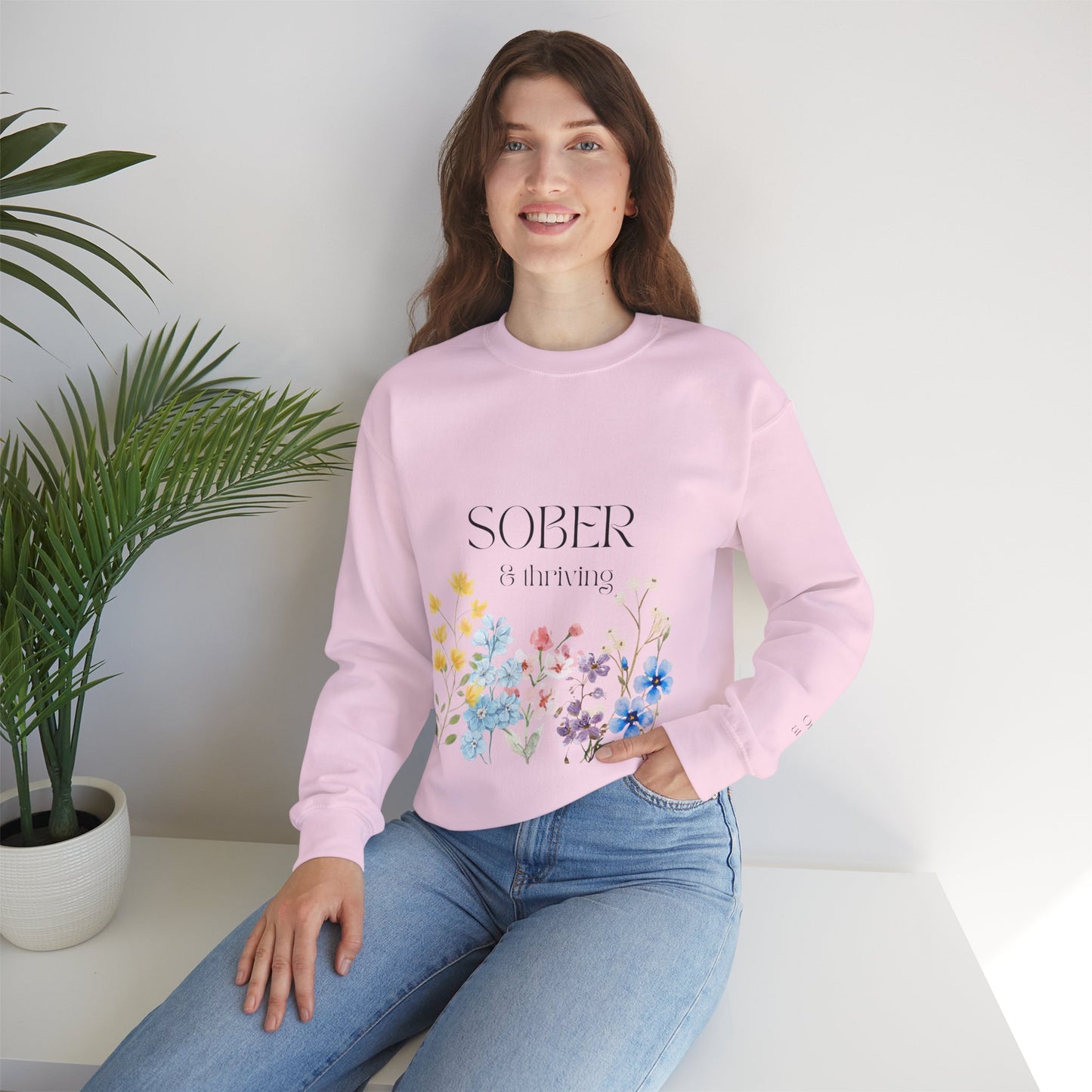 Sober & Thriving Sweatshirt - Black Font