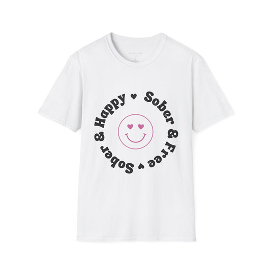 Sober & Happy Softstyle T-Shirt